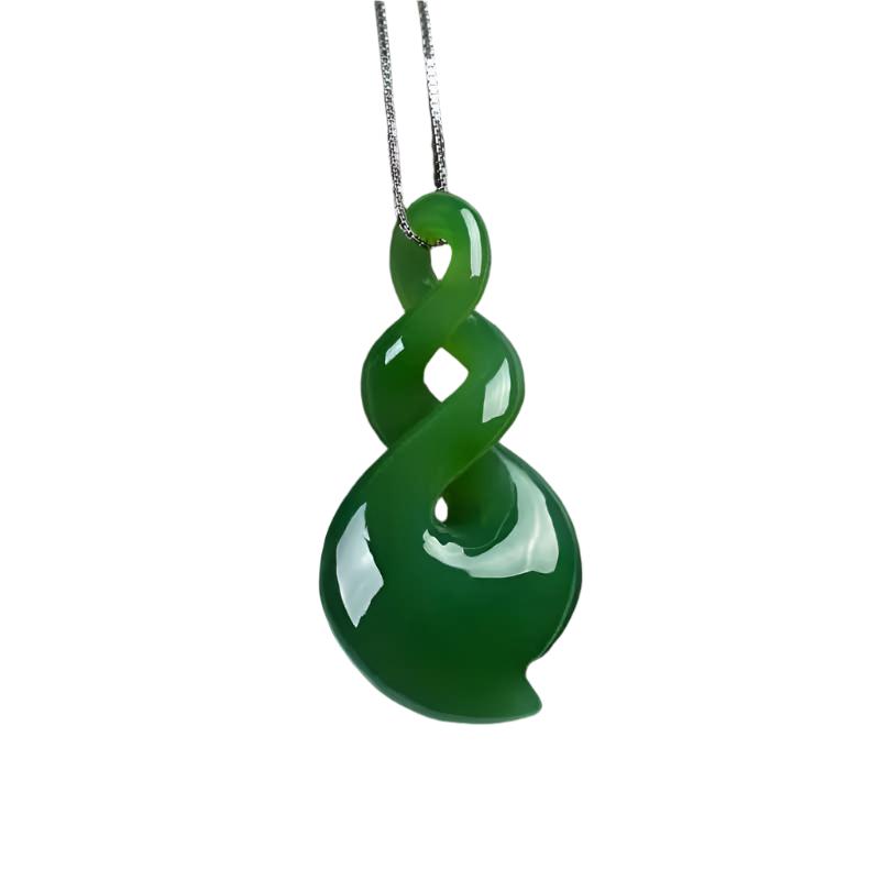 Natural Hand-carved Jade Pendant Necklace