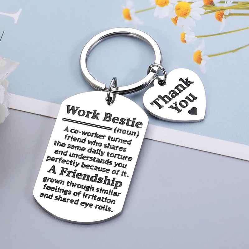 Thank You Work Bestie Keychain Gift