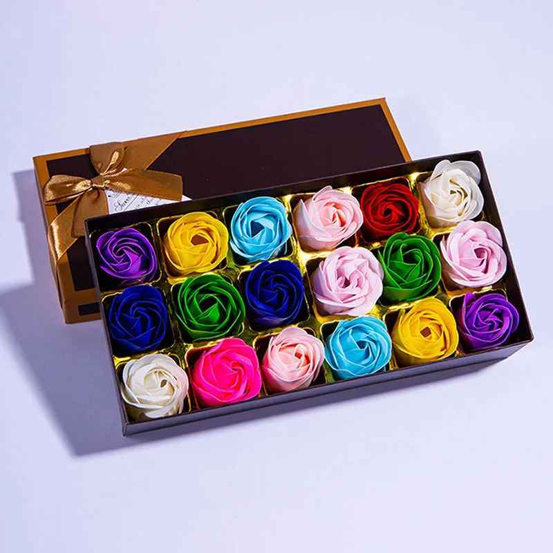 Romantic 18pcs Soap Rose Flowers Gift Box