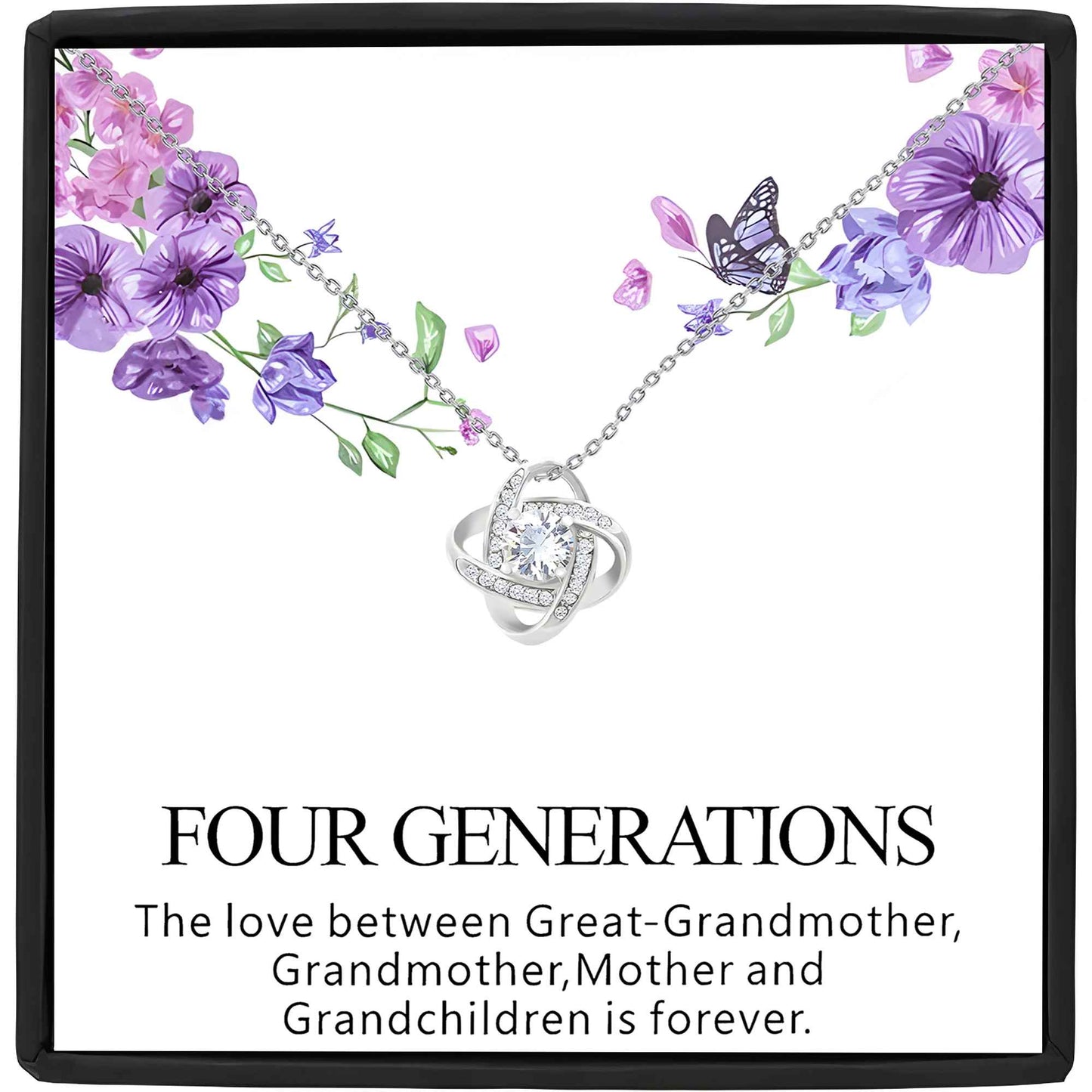 Four Generations Love Knot Necklace