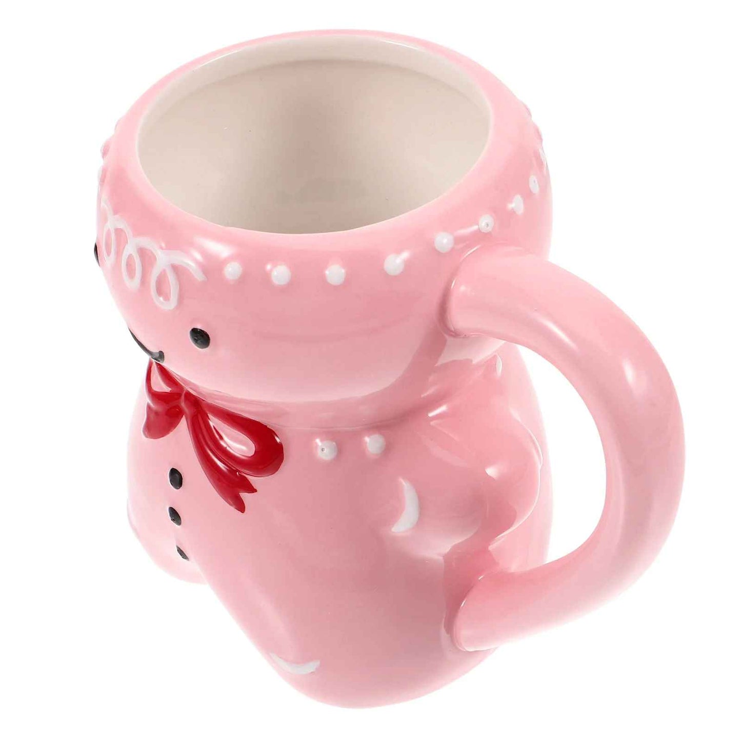 Pink Christmas Gingerbread Man Ceramic Mug