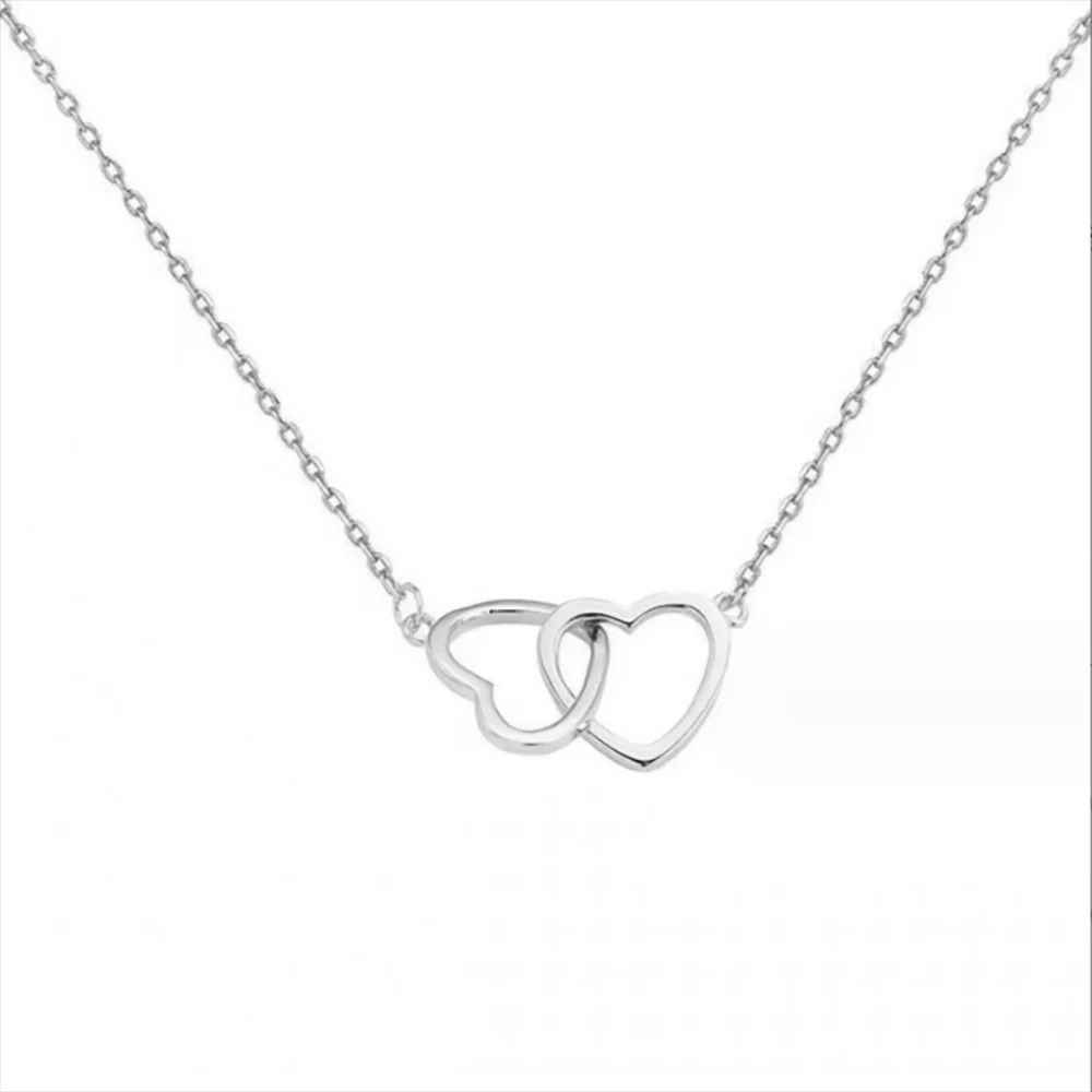 Elegant Interlocking Hearts Necklace