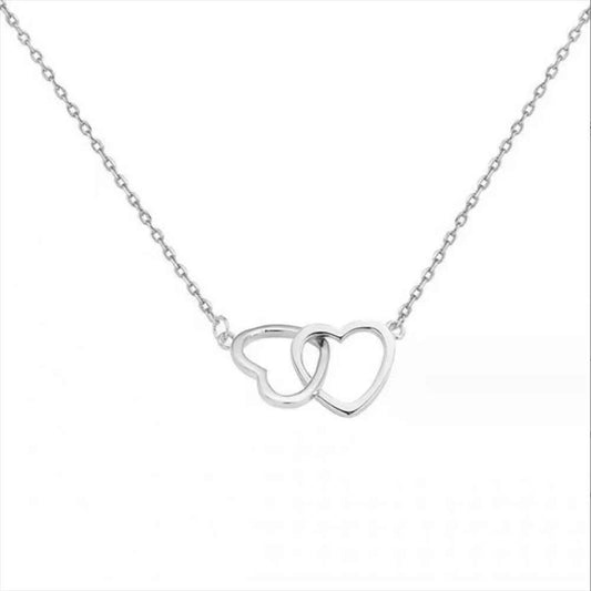 Elegant Interlocking Hearts Necklace