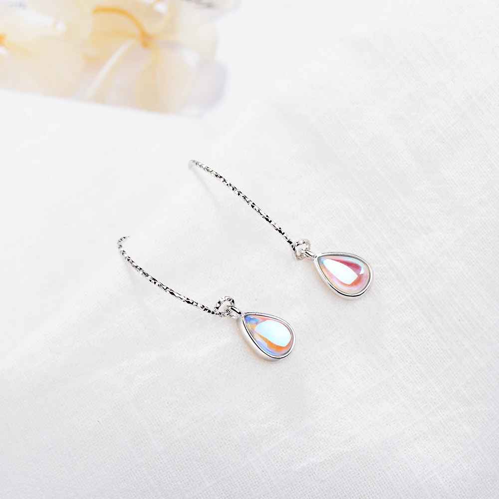 Moonstone Water Drop Dangling Earrings