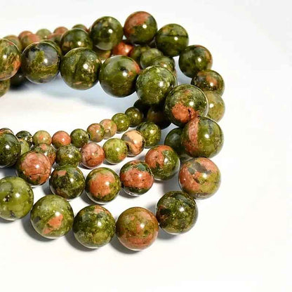 1pc Natural Unakite Beads Bracelet