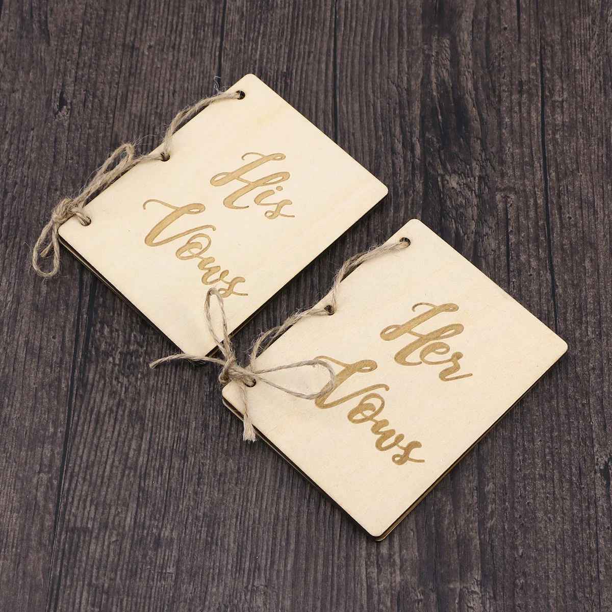 2Pcs Creative His and Her Vow Books