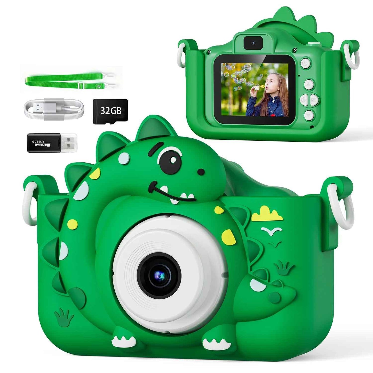 Kids 1080P HD Digital Cartoon Dinosaur Camera