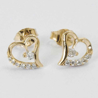 Elegant Heart Stud Earrings