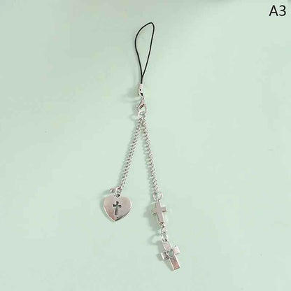 Minimalist Cute Star Heart Cross Phone Lanyard Strap