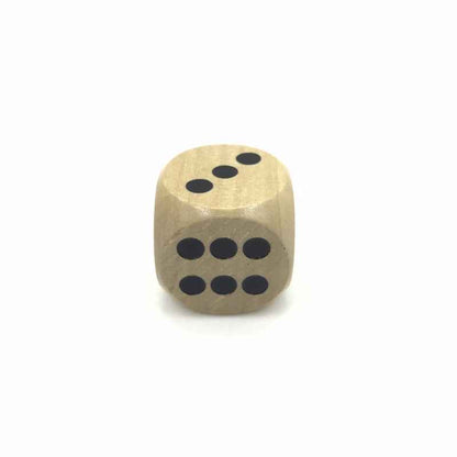 5Pcs High-Quality 25mm Wooden Solid Dice