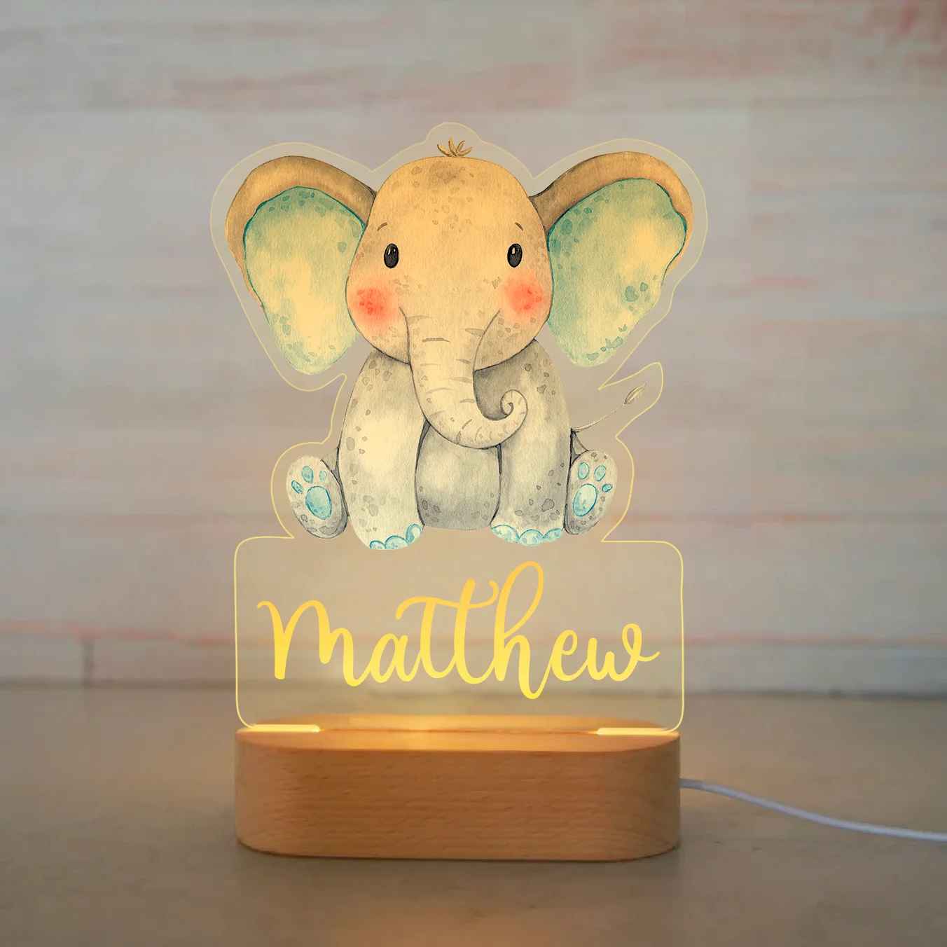 Personalized Children Animal Night Acrylic Lamp