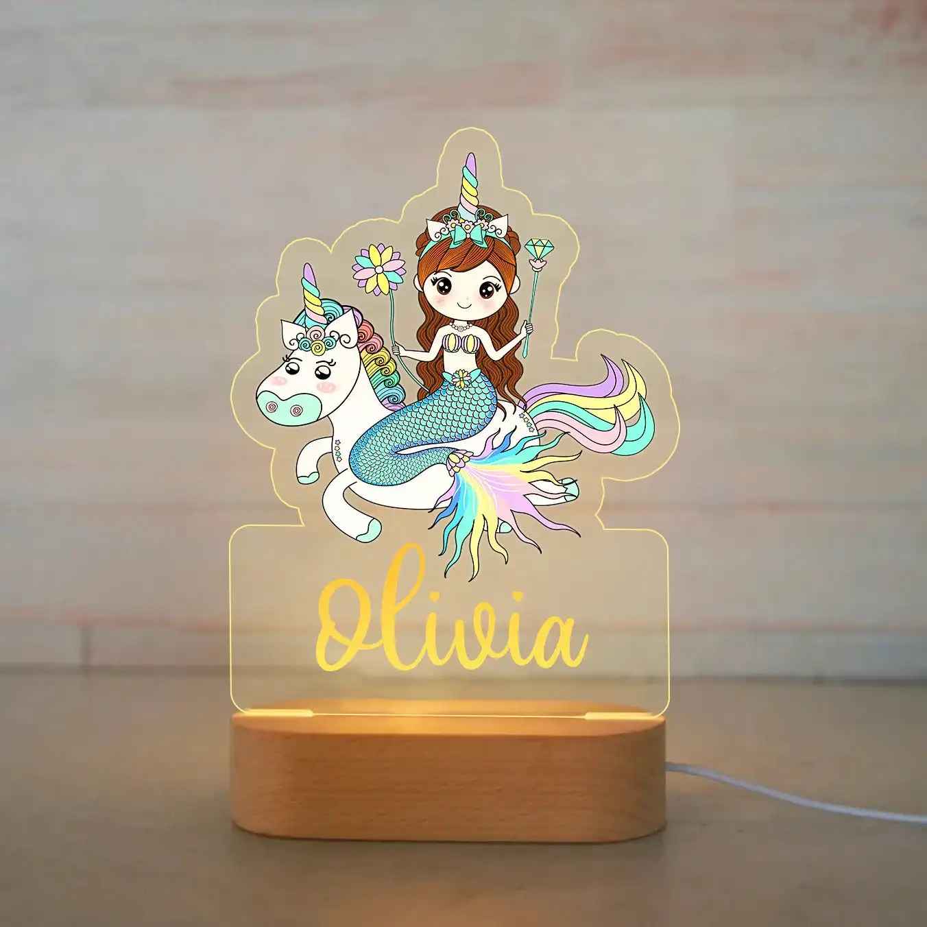 Personalized Children Animal Night Acrylic Lamp