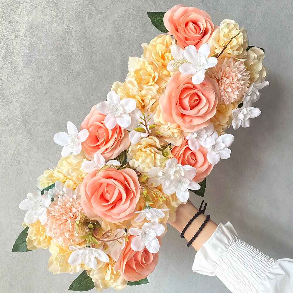 Luxury Floral Wedding Artificial Flower Runner - Elegant Wedding Decoration for Ceremony and Reception