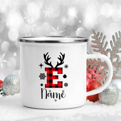 360mL Personalized Christmas Enamel Name Mug