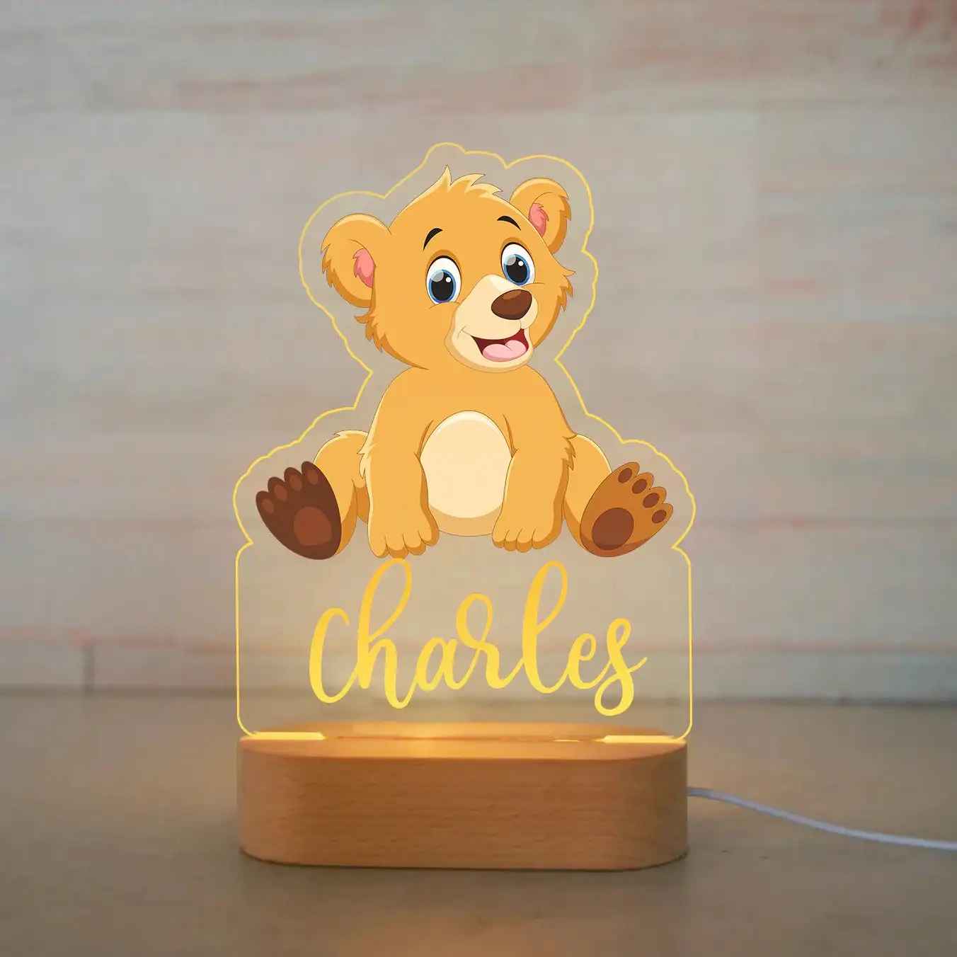 Personalized Children Animal Night Acrylic Lamp