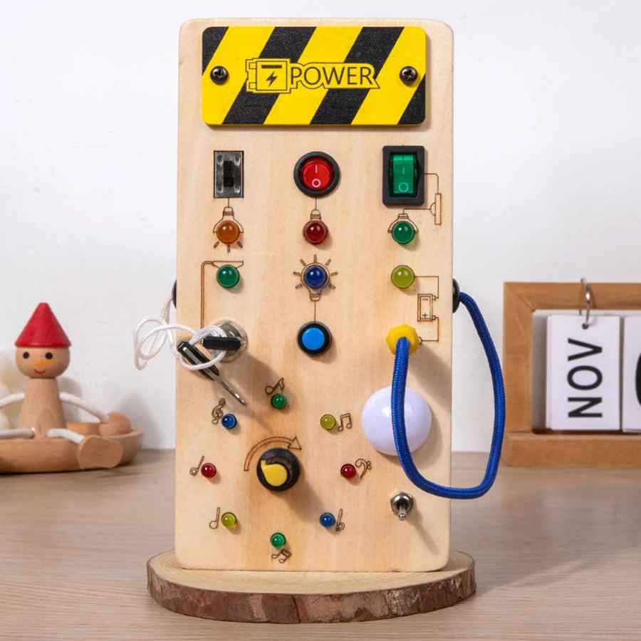 Montessori Wooden Busy Board Sensory Toy