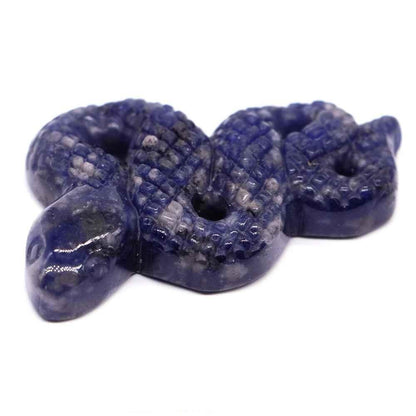 1pc Natural Stone Crystal Snake Statue Figurine