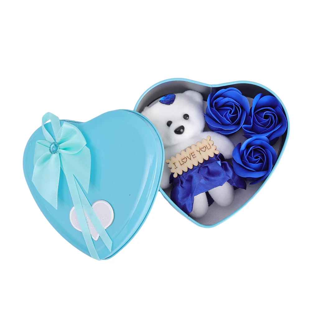 I Love You Bear with Artificial Rose Gift Box