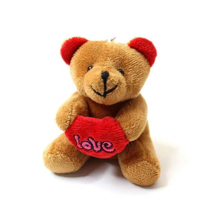 3pcs Love Teddy Bear Plush Toy Keychain