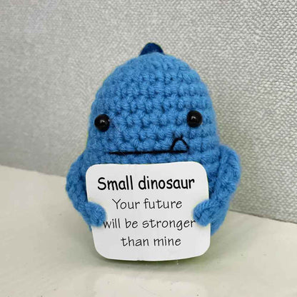 Cute Crochet Inspirational Positive Animal Doll with Card