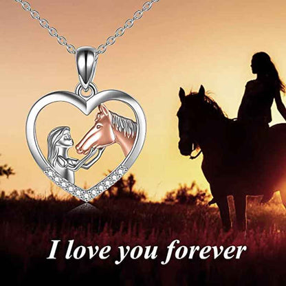 Girl and Horse Friendship Necklace