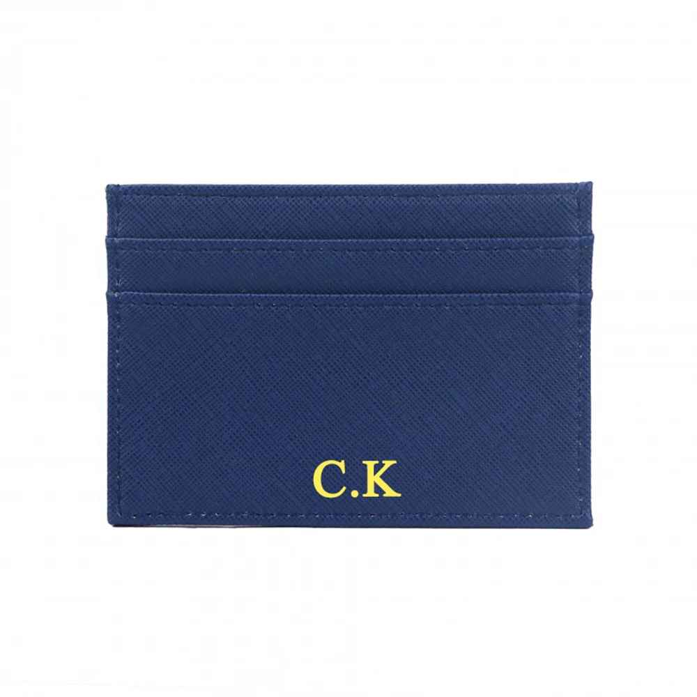 Custom Letters PU Leather Credit Card Holder