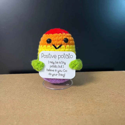 Colorful Positive Emotional Support Potato Doll with Card