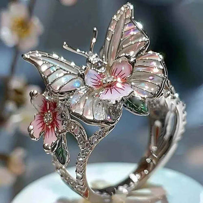 Non-Fading Crafts Vintage Butterfly Rings