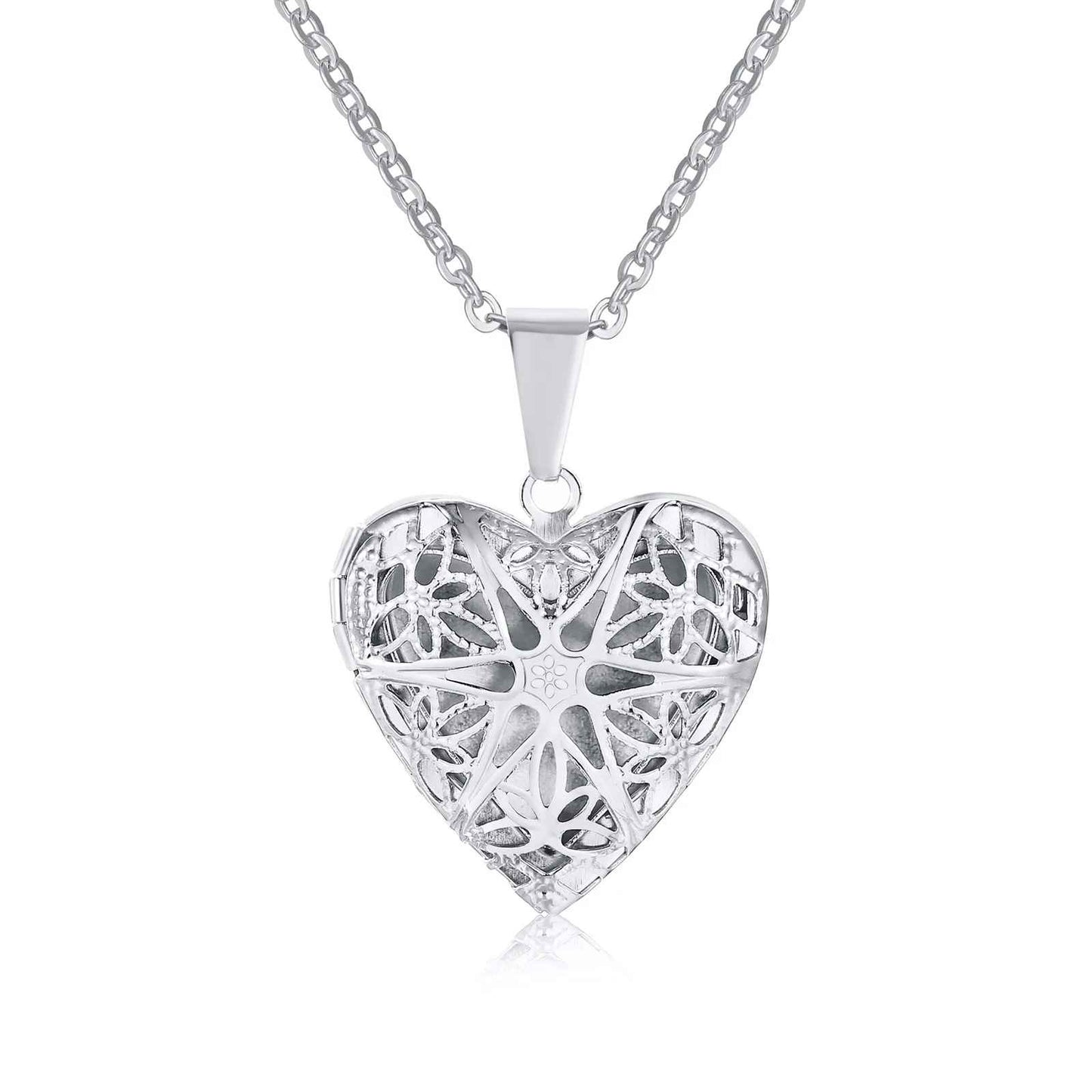 Elegant Heart Locket Pendant Necklace