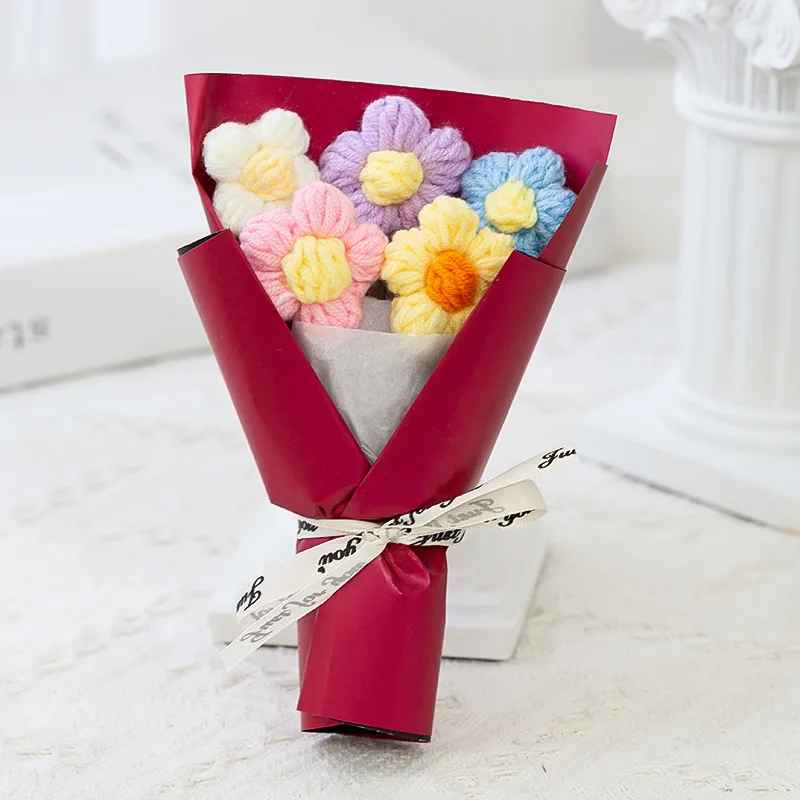 Creative Mini Knitted Flower Bouquet