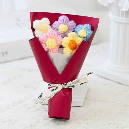 Creative Mini Knitted Flower Bouquet