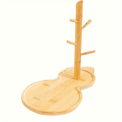 1Pc Bamboo Key Vertical Storage Holder