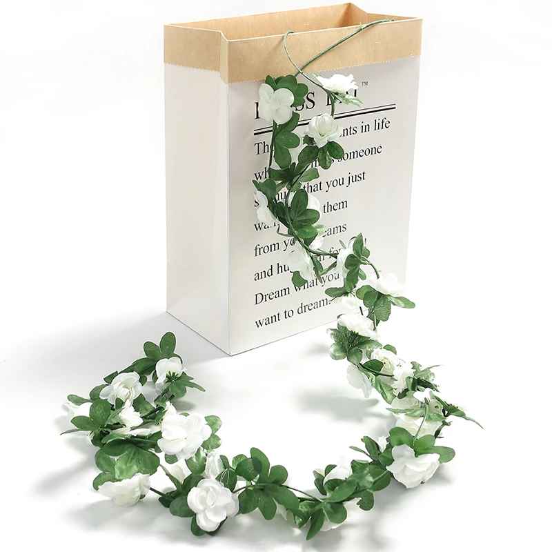 2.5m Artificial Silk Rose Flower Vine Wedding Garland