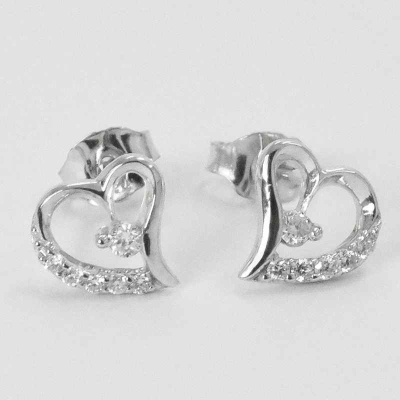 Elegant Heart Stud Earrings