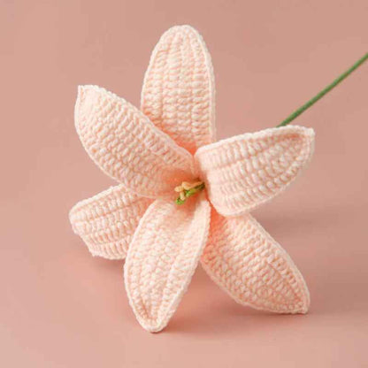 Artificial Hand-Knitted Lily Flower