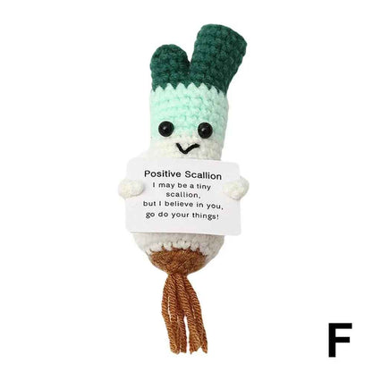 Cute Crochet Emotional Support Positive Vegetable Doll