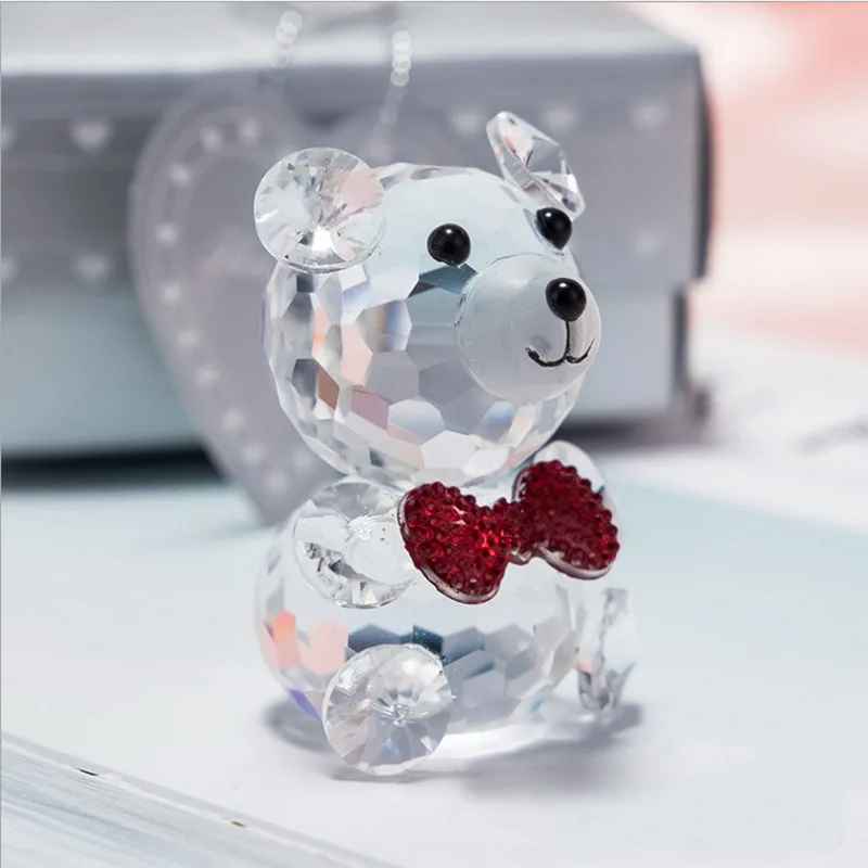 Crystal Bear Ornament with Delicate Gift Box