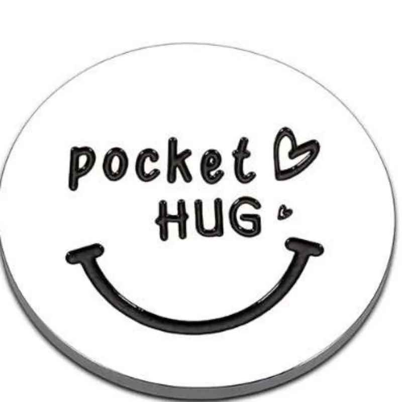 1PC Pocket Hug Token Inspirational Keychain