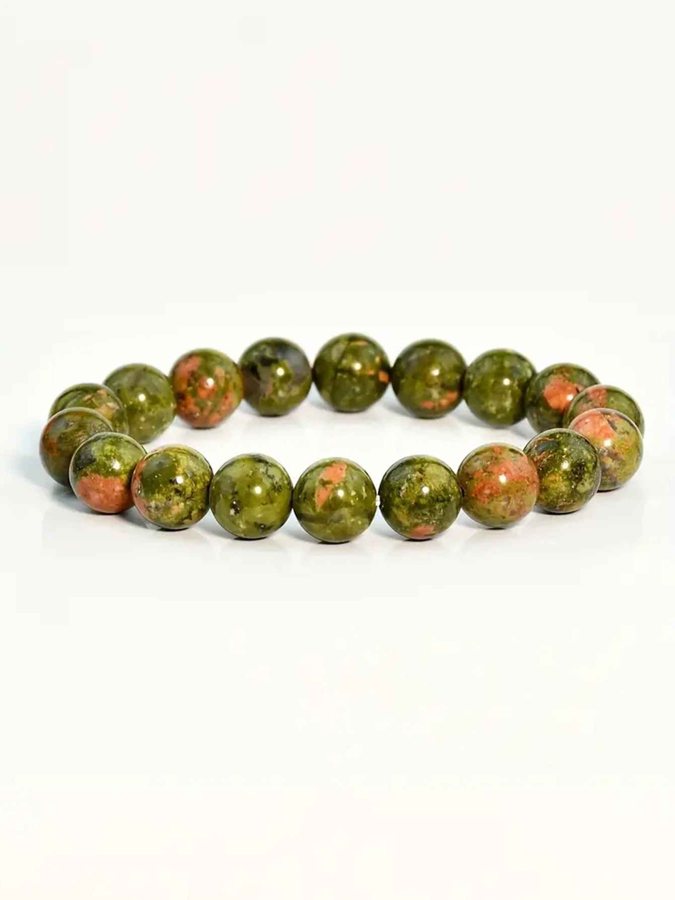 1pc Natural Unakite Beads Bracelet