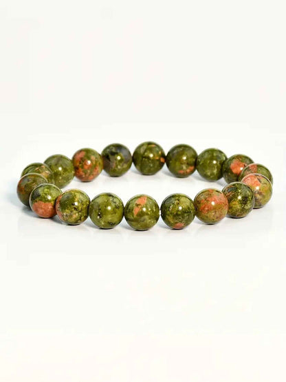 1pc Natural Unakite Beads Bracelet