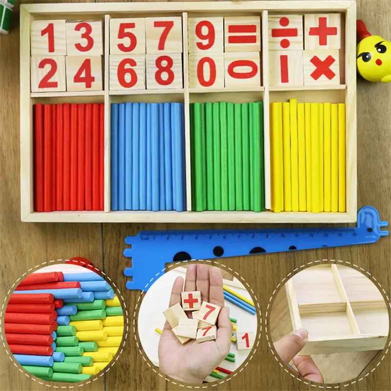 Children Math Teaching Stick Wooden Educational Toy