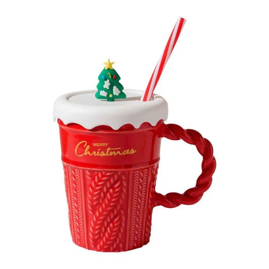 Creative Christmas Ceramic Mug with Lid