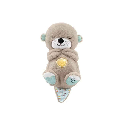 Cute Plush Baby Otter with Breathing Pillow and Music – Sensory Comfort Toy