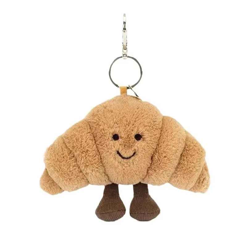 Cute Doll Toast Bread Plush Toy Keychain