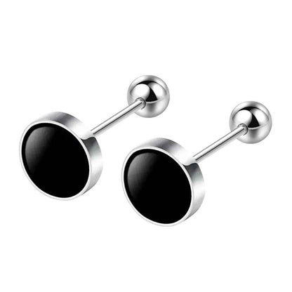 Sterling Silver Black Small Stud Earrings