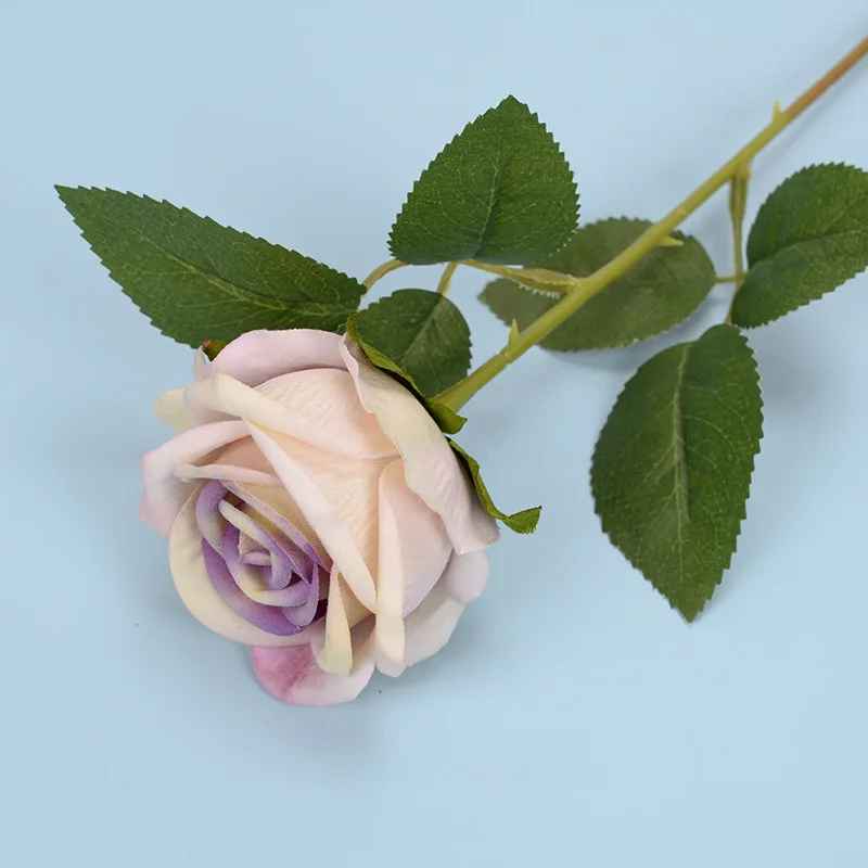 Eternal Artificial Silk Rose Flowers - Realistic Blossom Roses, Real Touch Long Stem Wedding Bouquets & Home Party Decor