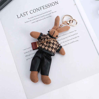 Doll Fashion Rabbit with Bag Keychain