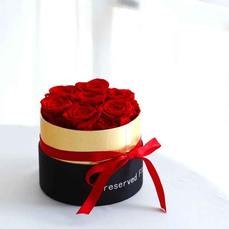 Eternal Artificial Rose Gift Box Bucket Bouquet