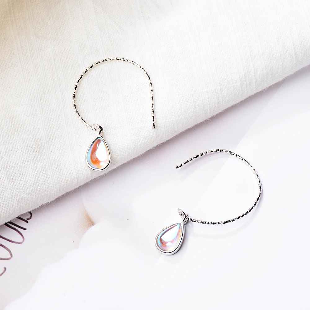 Moonstone Water Drop Dangling Earrings