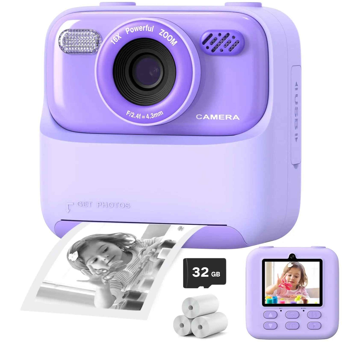 1080P HD Kids Dual Lens Selfie Digital Camera